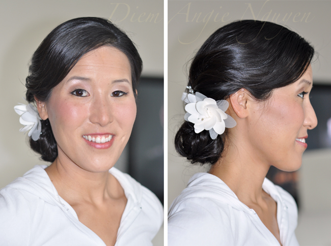 Bridal Romantic Westin Natural Side Makeup/  Chicago  Hotel makeup chicago natural   {Asian